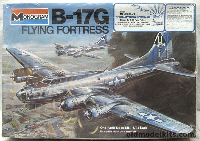 Monogram 1/48 Boeing B-17G Flying Fortress with Diorama Instructions, 5600 plastic model kit